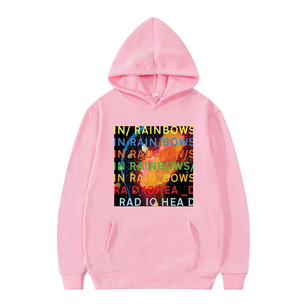 Vintage Rock Band Radiohead Hoodie In Rainbows Harajuku Huvtröja Herr Dam Hip Hop Streetwear Gothic Oversized Luvtröjor