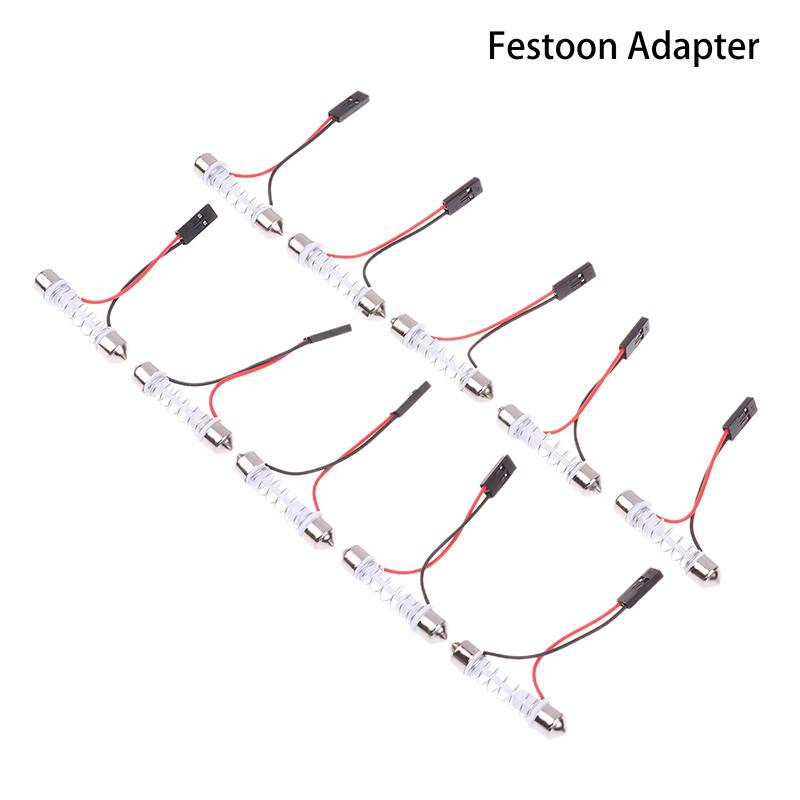 10 Stück Adapter Für Auto Licht LED Panel Bremsleuchte Auto Innenraum Deckenleuchte T10 BA9S T4W Keil zu Rosa Stecker Kabel