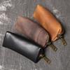 Anti-lost Men Key Ring Pouch Large Capacity Car Key Retro Money Bag Mini Leather Coin Purse  Work