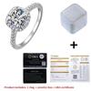 Mode 1ct Echt Moissanite Diamant Quadrat Ring Reine 925 Sterling Silber für Frauen Edlen Schmuck Hochzeit Geschenk RI014