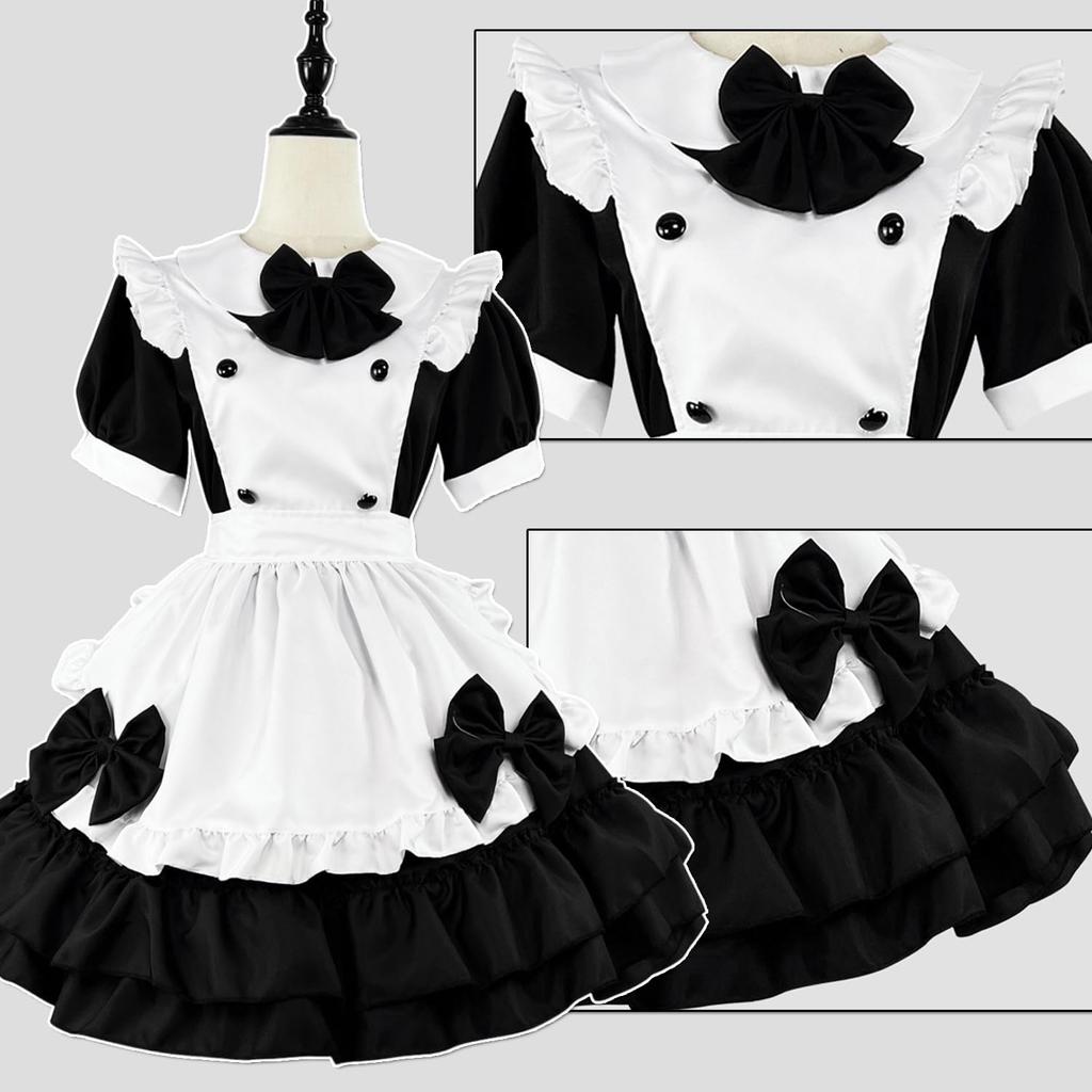 Pokojówka Halloween Anime Słodka Lolita Słodki Cosplay Halloween Rozmiar S [FULINE] Kostium, Cosplay, Pokojówka, Fartuch, Mundurek damski, Sukienka, Kostium, Kostium,