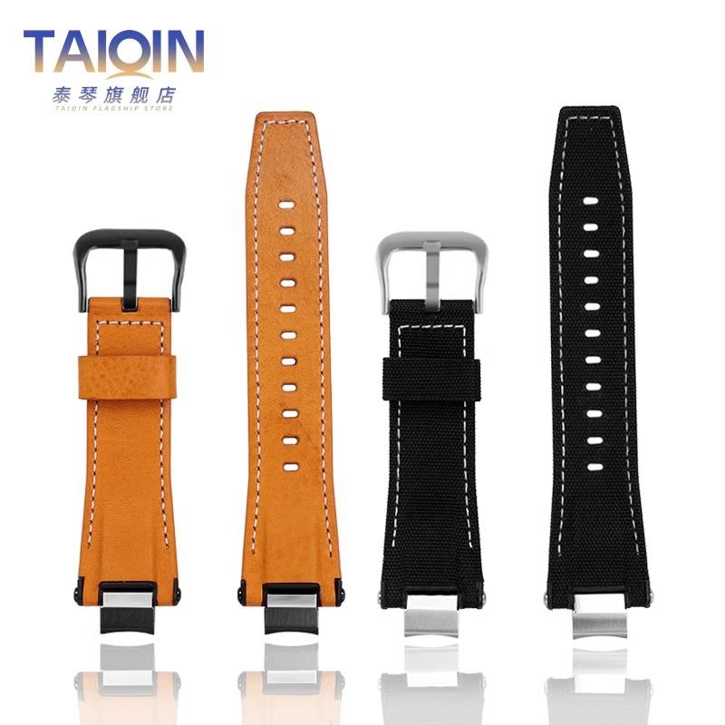 Modified Quick Release Leather Belt Nylon Strap For Casio G-SHOCK 5672 MTG-B3000 Italian leather Watchband Bracelet Accessories