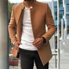 Casual Men's Youth Suit Autumn New Trend Men's Solid Color Slim Woolen Coat