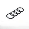 4Ring Logo For 3R A4 2020-2024 2007-2019 2004-2006 Quarrto ABS Glossy Black Car Front Bonnet Grill Badge Rear Trunk Sticker 5T uj90