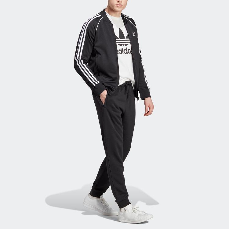 Adidas Originals Essentials+ Made With Hemp Solid Logo Joggers Men Bottoms Black HR8616