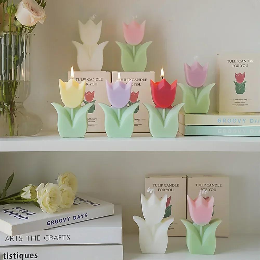 Elegant Tulip Scented Candles: Perfect Wedding Favors, Aromatic Room Decor, and Thoughtful Birthday Gifts for Her