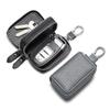 Leather Car Key Holder Pouch Men's and Women's Universal Zipper Keys Bag Organizer Gift High-end Car Key Case Cover Key Wallet
