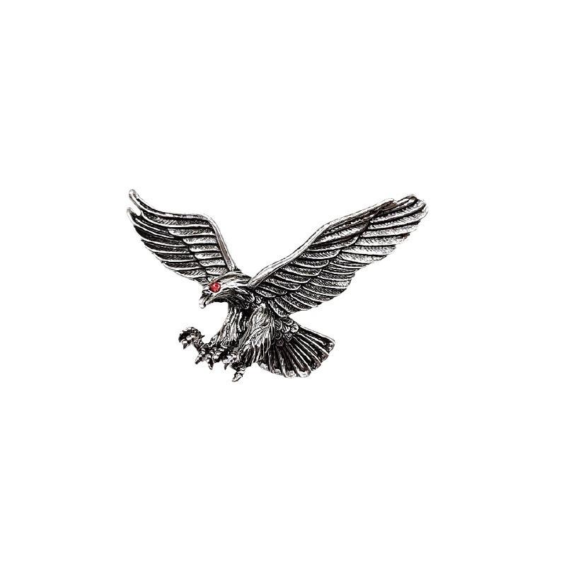 European & American Eagle Brooch - High-End Retro Fashion Pin for Men’s Clothing Accessories