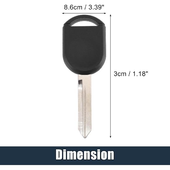 Replacement Uncut Transponder Chip Key Chipped Ignition Key Fob for F-150 F-2