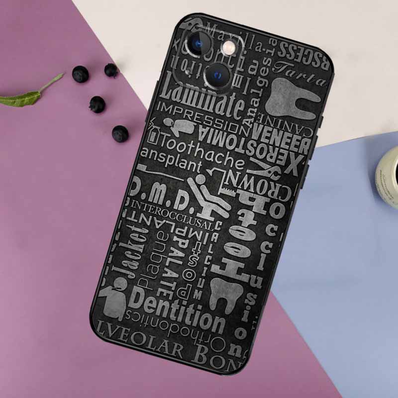 Dentist Dental Tooth Nurse Case For iPhone 16 15 14 13 12 11 Pro Max Plus X XS Max XR 7 8 Cover Accessories