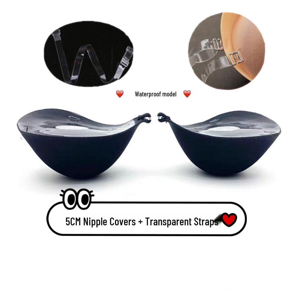 Silicone Push-Up Invisible Bra for Wedding Dresses – Strapless, Thickened, and Nipple-Covering Design for All Bust Sizes.