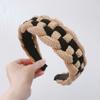 PROLY New Fashion Headband For Women Wide Side Warm Knitted Headwear Patchwork Turban Winter Casual Hair Accessories Hairband