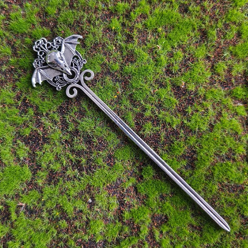 Witch Sword Crescent Moon Goddness Hair Stick Pagan Occulet Hairpin Amulet Spirit Hair Jewelry For Women