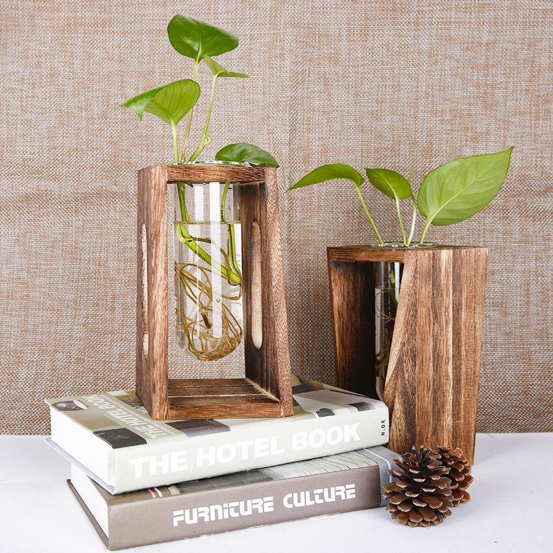 Hydroponic Test Tube Glass Vase: Creative 3D Ornament for Living Room Flower Arrangements - Simple Desktop Decoration
