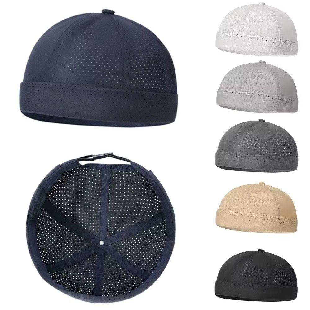 Breathable Beanie Cap For Men Quick Drying Dome Melon Cap Portable Men's Landlord Hat Unisex