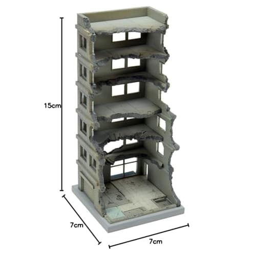 TOMYTEC 1/144 DioColle Combat Series DCM02 Destroyed Building A Pre-painted Plastic Model 311850