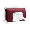 Car Tissue Holder Armrest Car Tissue Box Holder with Adjustable Elastic Band PU Leather Napkin Holder Center Console Tissue