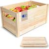 Caisse pliante en bois - CREATIVE DECO - 46x29,5x23,5 cm - Naturel - Facile à monter - Intérieur