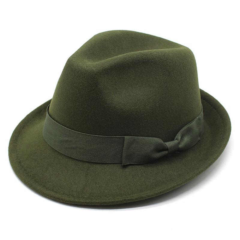 Autumn and winter fashion versatile top hat hot British style jazz hat retro wool felt gentleman's hat