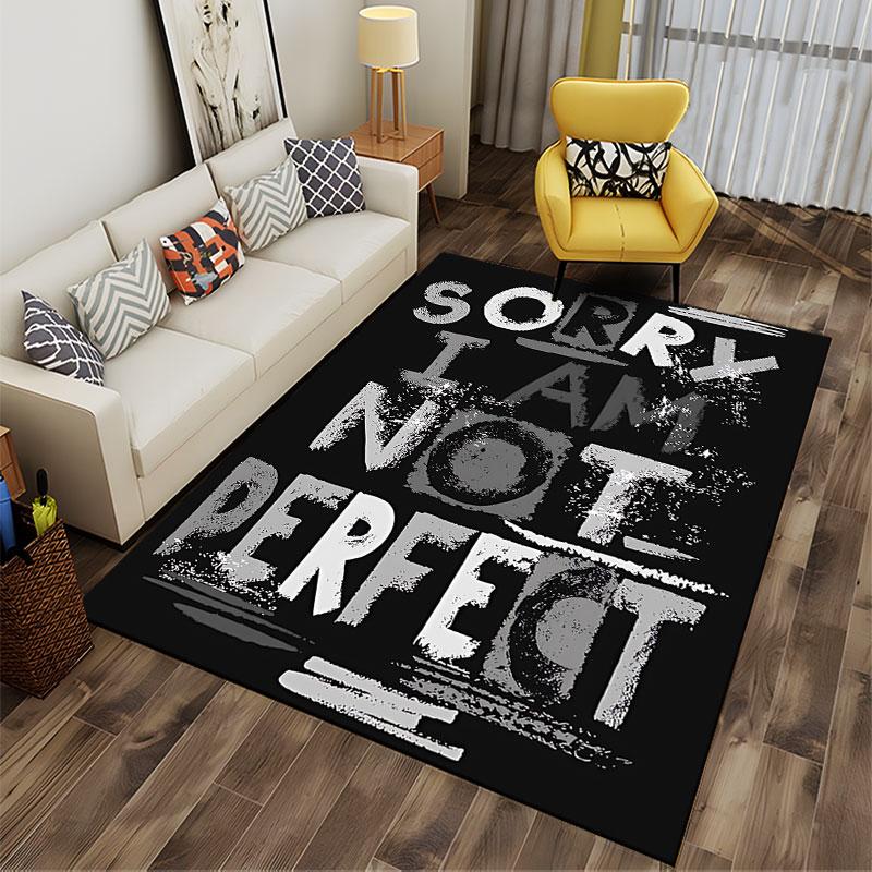 Sorry I Am Not Perfect Carpet Suitable As a Non-slip Mat for the Living Room or Bedroom Sofa