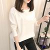 Autumn Korean Cartoon Bottoming Tops - Women's Long-Sleeved T-Shirts In Solid Colors