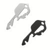 Stainless Steel Key Shaped Multitool Keychain Mini Multifunctional Screwdriver Bottle Opener Slotted Keychain Pocket Repair Tool