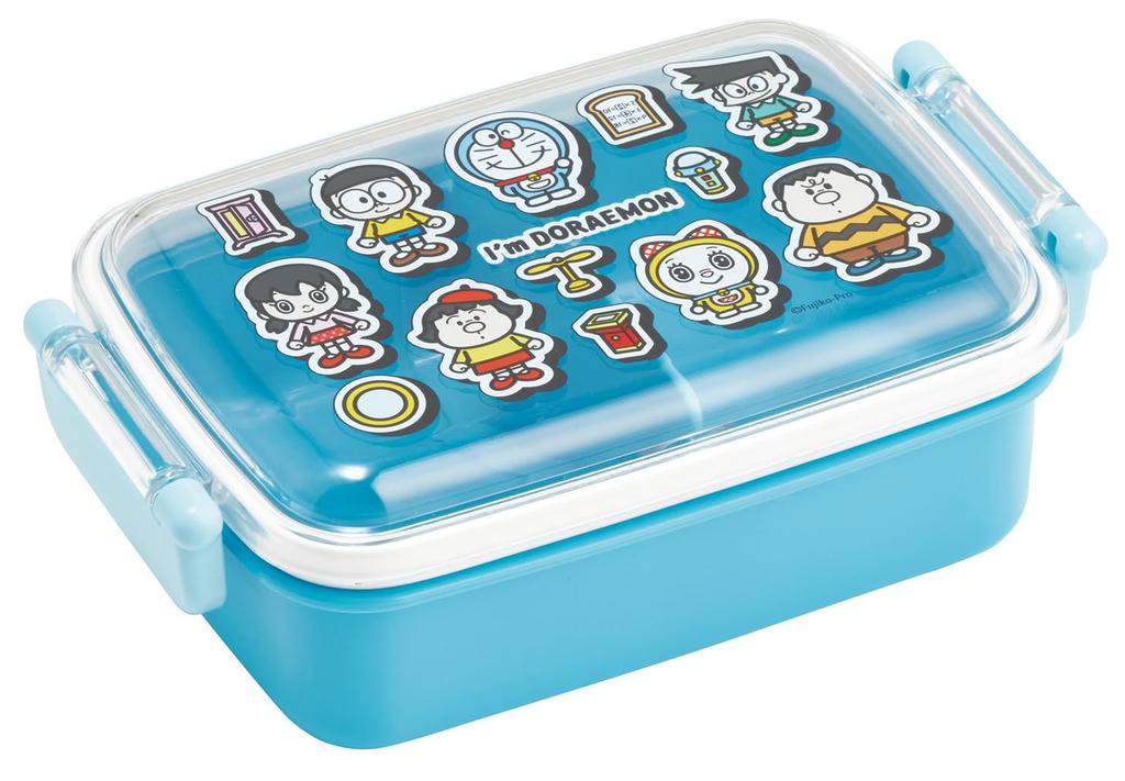Skater Lunch Box for with a lid for easy Made in Sanrio Doraemon POP for boys and Children, 450ml, dome-shaped packing, 1-tier, Japan, I'm design,