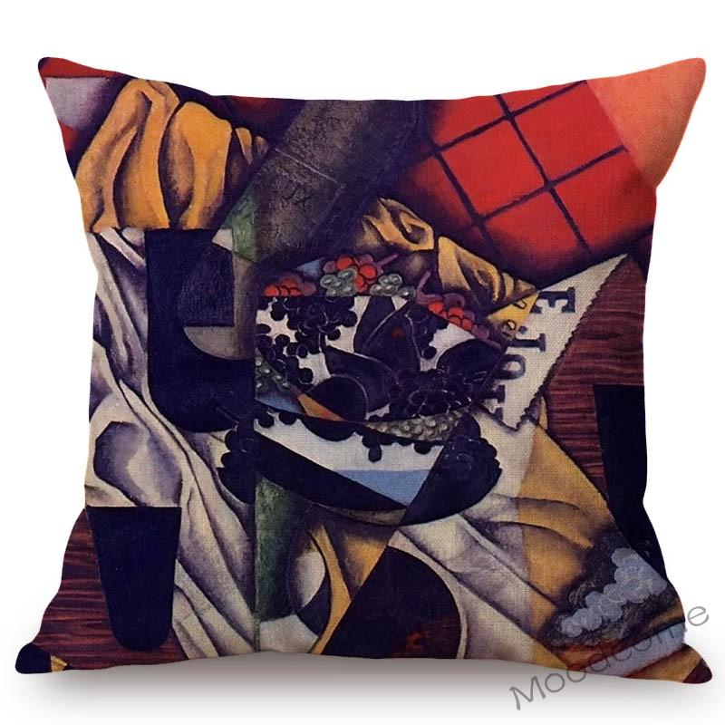 Spanish Abstract Cubism Artist Juan Gris Innovative Modern Art Home Decoration Sofa Pillow Case Cotton Linen Nordic Cushion Case