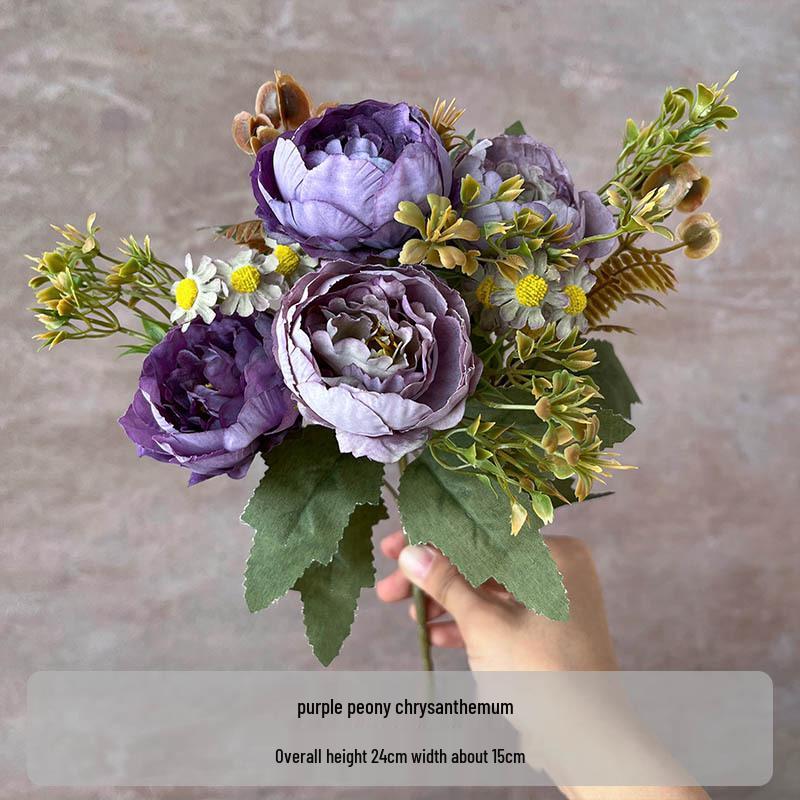 Flori Artificiale Seria Violet: Floral Decorativ Elegant pentru Casă, Nuntă, Cameră Model și Decor Moale.