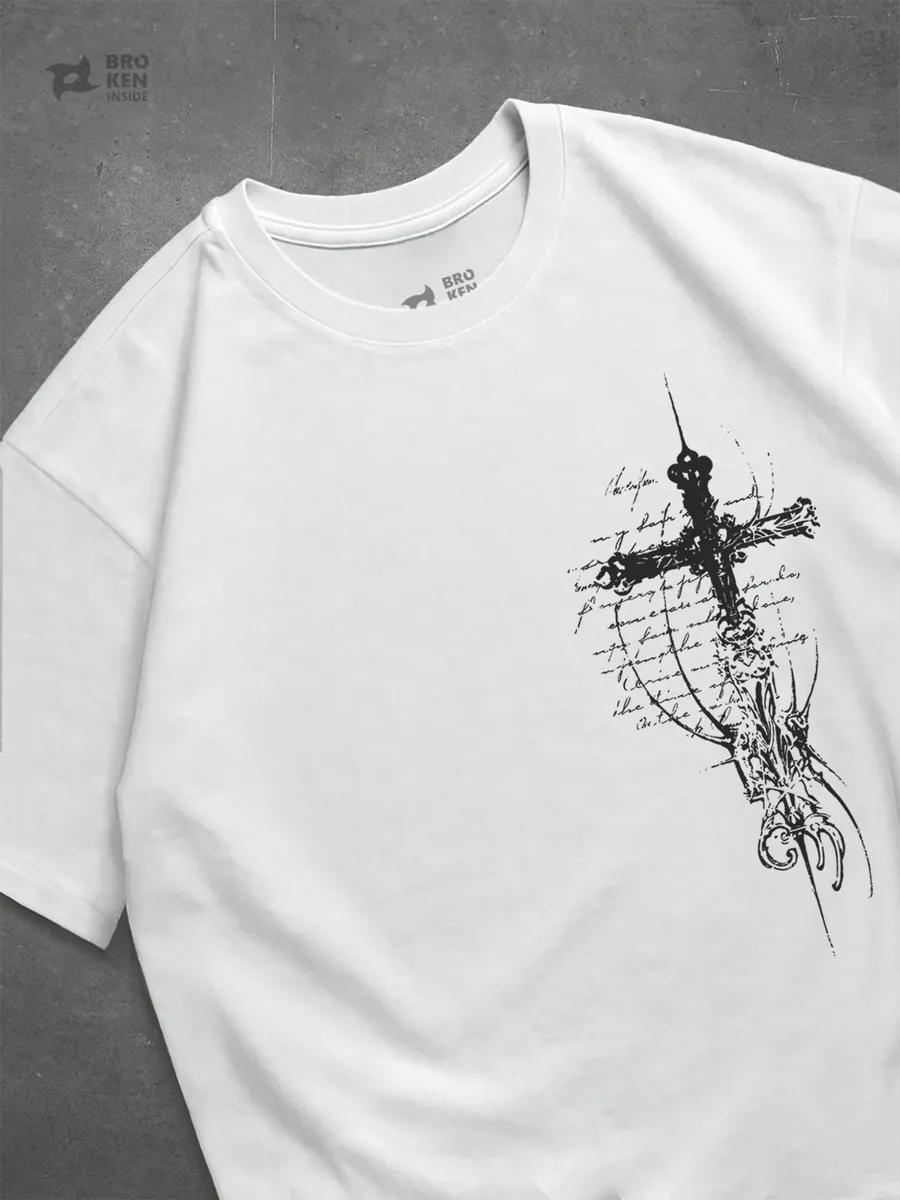 

Футболка с принтом на спине 4XL