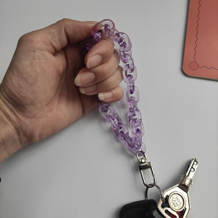 Handy-Fingerriemen Kette, Acryl Handy-Zubehör Riemen Kette Handgelenk Schlüsselanhänger Riemen Fingerarmband Kette