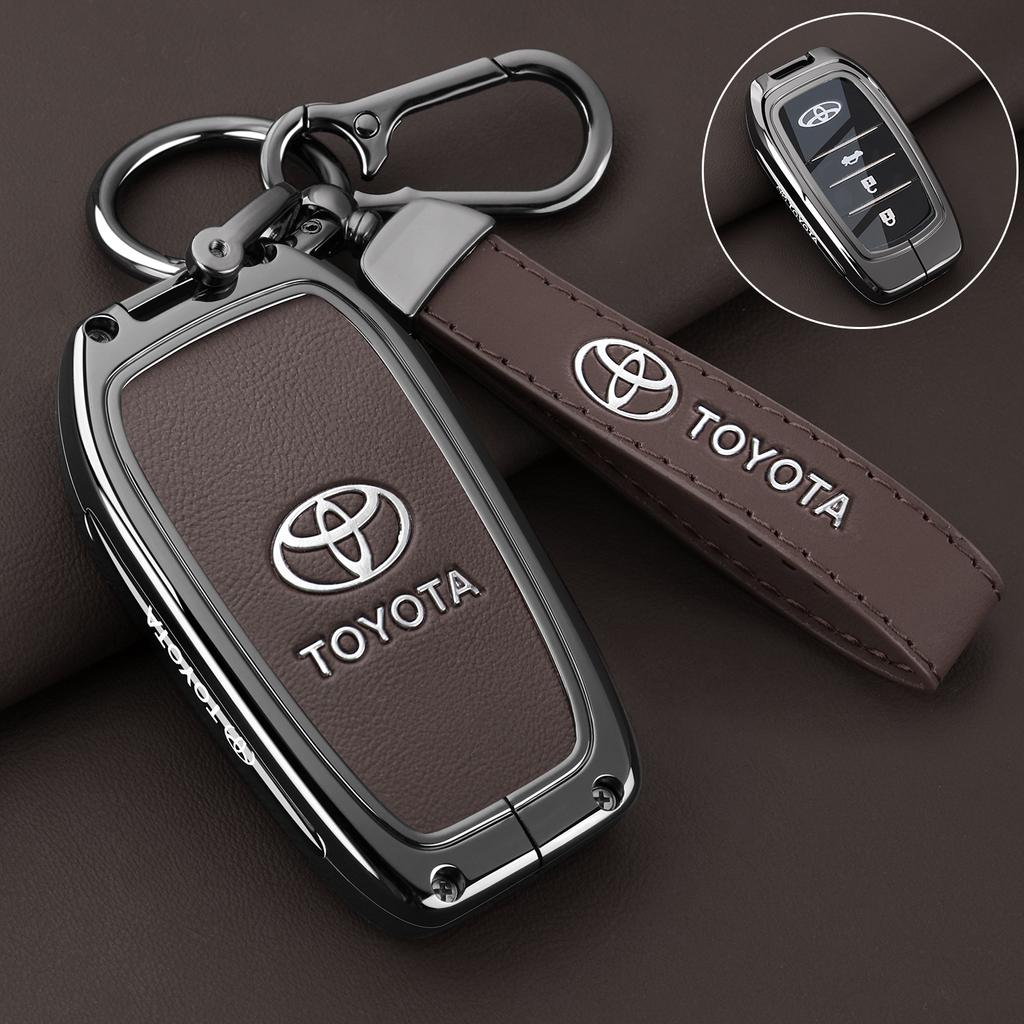 For Toyota 2026 Hot Hub Caps Car Key Case Cover Shell Keychain Accessories For Toyota CHR Hilux Fortuner Land Cruiser 200 Camry