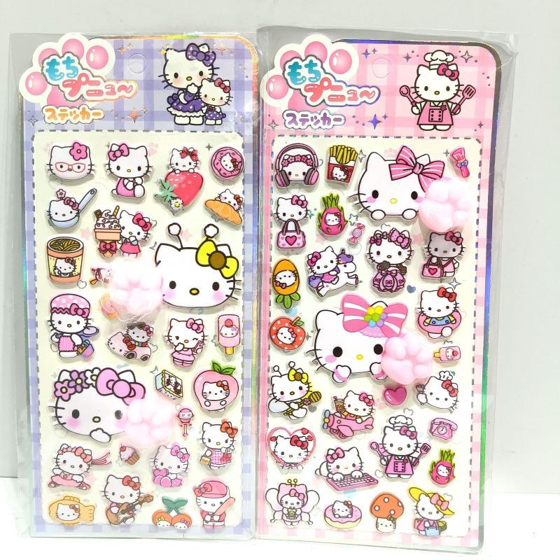 Crayon Shin-chan Pinch Stickers Cute Creativity 3D Stereo Decompress Cat's Paw Sticker New Diy Phone Case Sticker Gifts