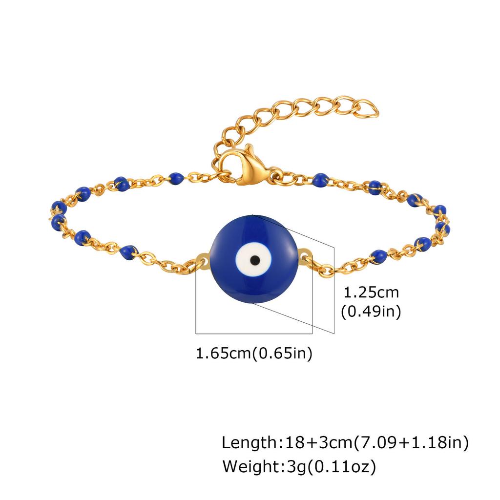 Jewelry, Stainless Steel Devil'S Eye Bracelet, Women'S Fashion Versatile Jewelry Br-1252