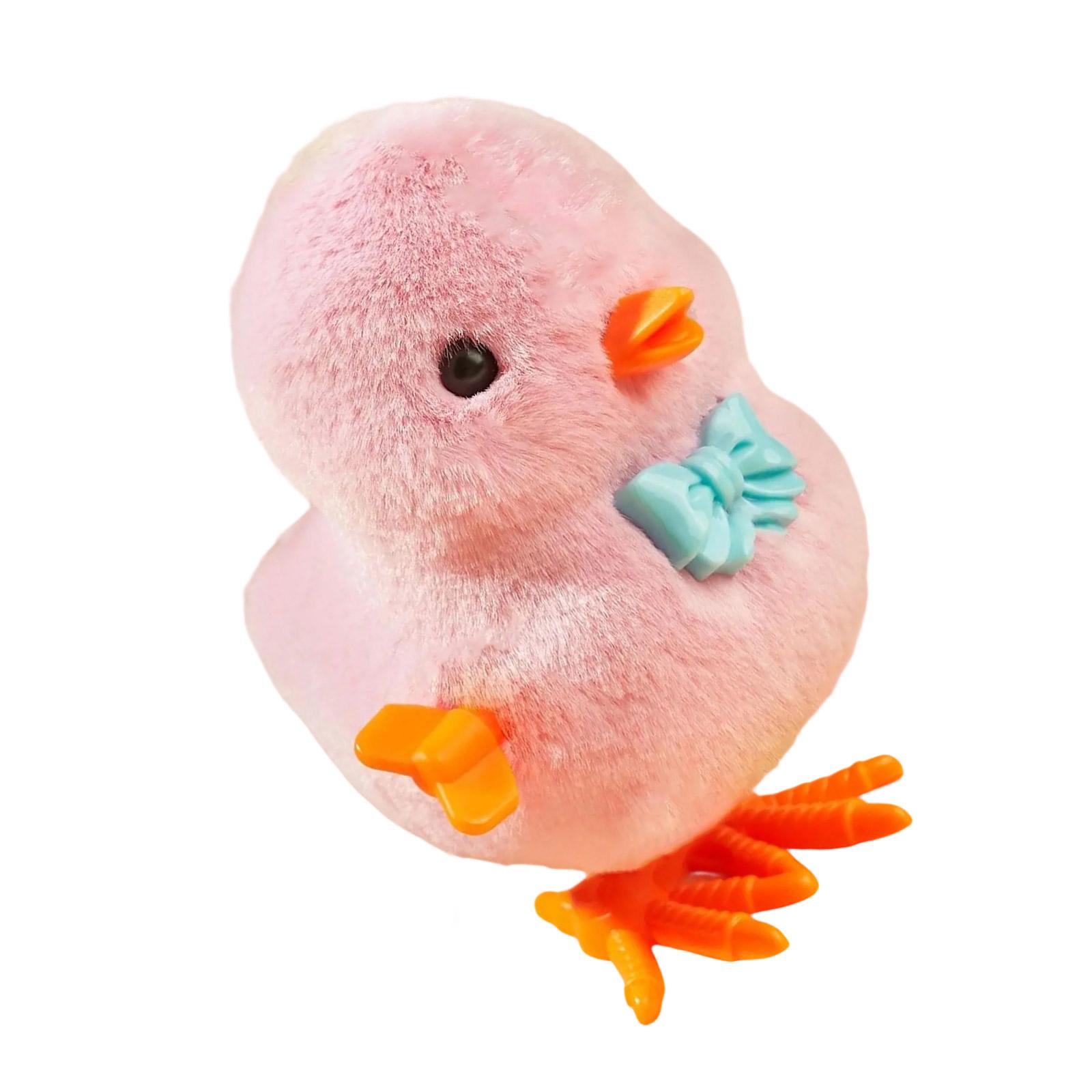 

Заводная игрушка-цыпленок, плюшевый цыпленок, заводная игрушка для взаимодействия с ребенком и вовлечения детей, развивающая и обучающая игрушка 2 розовый