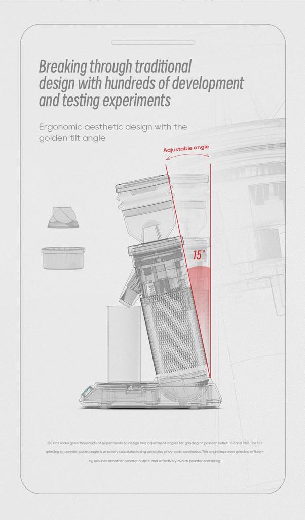 Electric Coffee Grinder HiBREW G5, 48mm Conical Burr, 36 Gears Grinding Adjustable, for Espresso/Turkish/Pour Over/Mocca/Drip Coffee