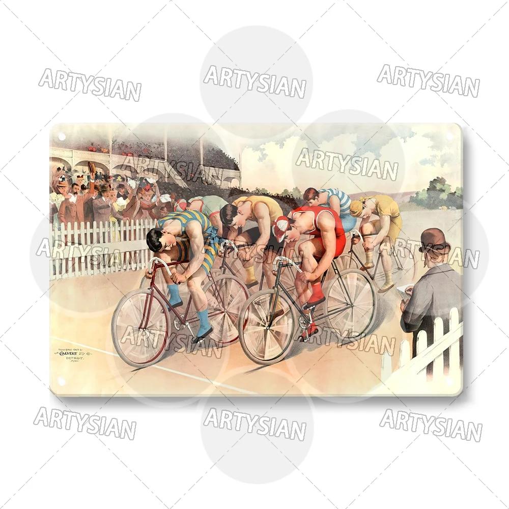 Tour de France Metal Sign Cycle Bicycle Racing Plaque Course de la Paix Championnat du monde Tour of Peace Vel’ d’Hiv Alcyon