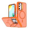 KEYSION Lens Stand Magnetic Phone Case for MagSafe for Samsung Galaxy A54 5G A34 A14 4G A04S Matte Translucent Shockproof Cover