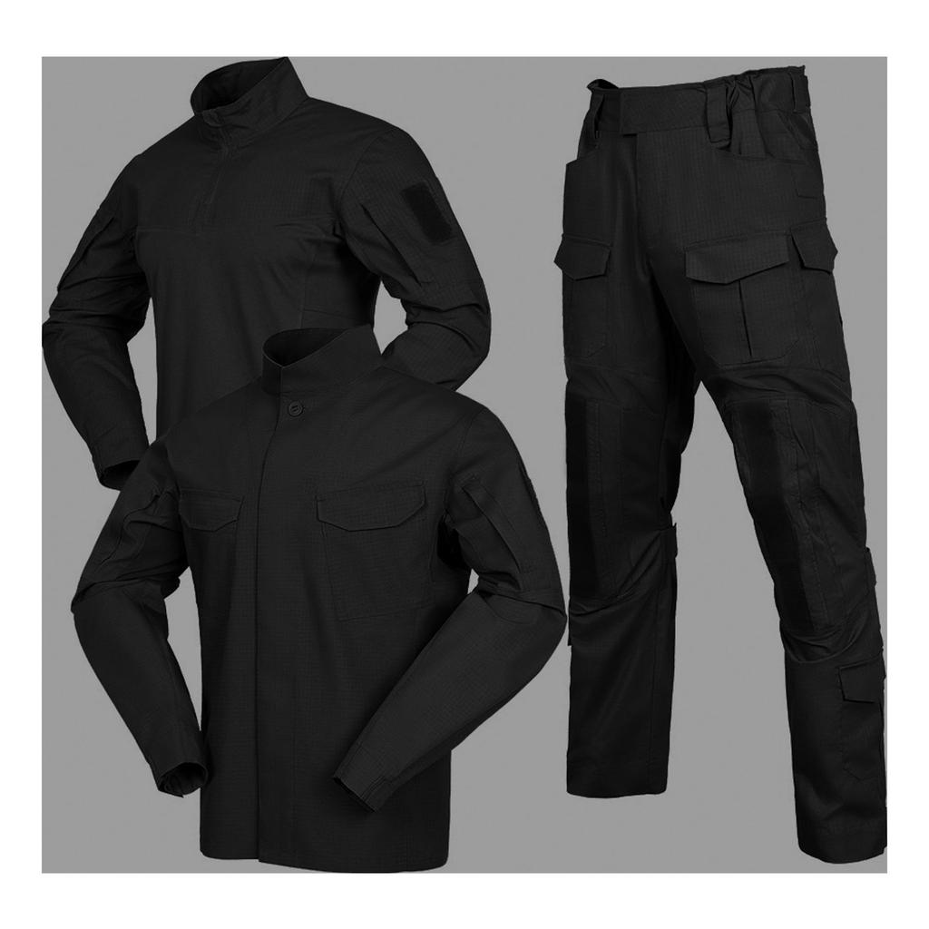 Olive Green Camouflage Training Suit - Durable Outdoor Workwear for Men and Women