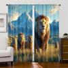 2pc    Drapes Lion and Pride Machine Washable Polyester  Without Electricity Festive Wall Decor Suitable for Holiday Decorations