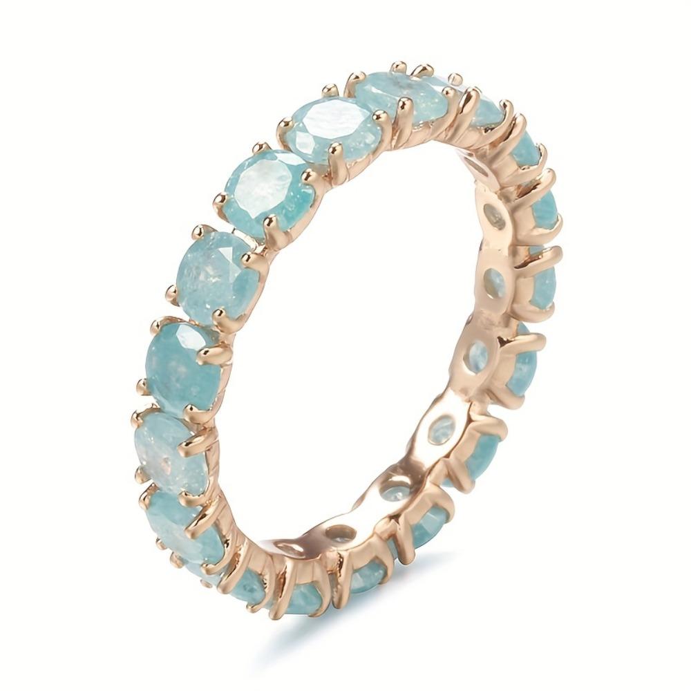 

Light Luxury Zircon Stone Ring Crystal Women Rings Fashion Jewelry Simple Rings Engagement 10 синий