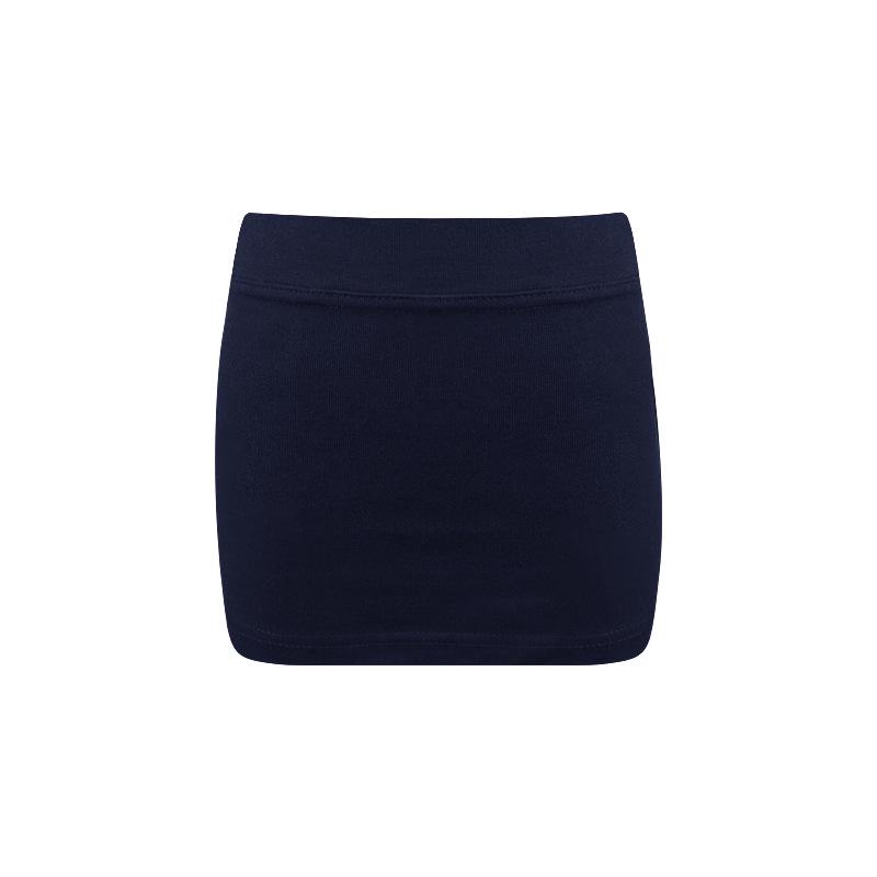 

2025 Черная мини-юбка с высокой талией - женская сексуальная эластичная юбка на бедрах One Size темно-синий