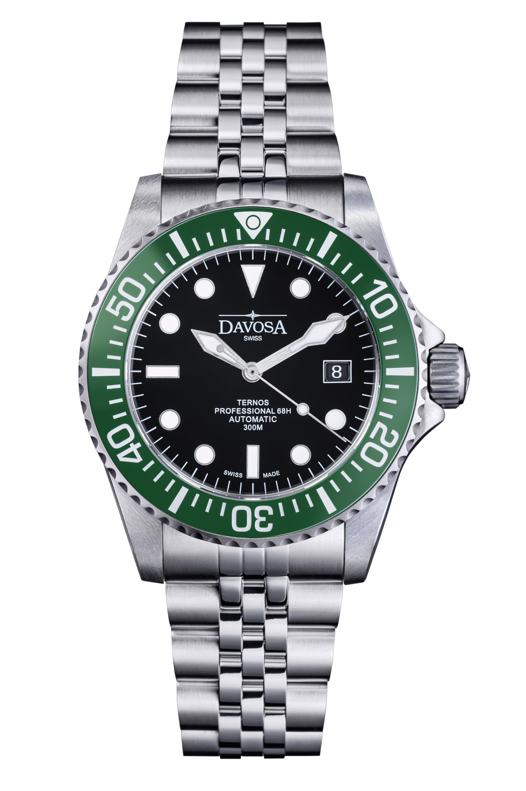 

Механічний Автоматичний Годинник 30 ATM Водонепроникний Ternos Swiss Made Сріблястий [Davosa] 161.538.07 Чоловічий зелений