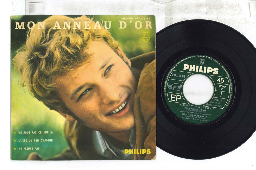 7inch Record JOHNNY HALLYDAY - Mon Anneau D'or 437126BE PHILIPS 1965 France Rock Used