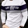 Stylish Striped 3D Print Long Sleeve Spring Fall Casual Vintage Round Neck Outdoor Sports T-Shirts