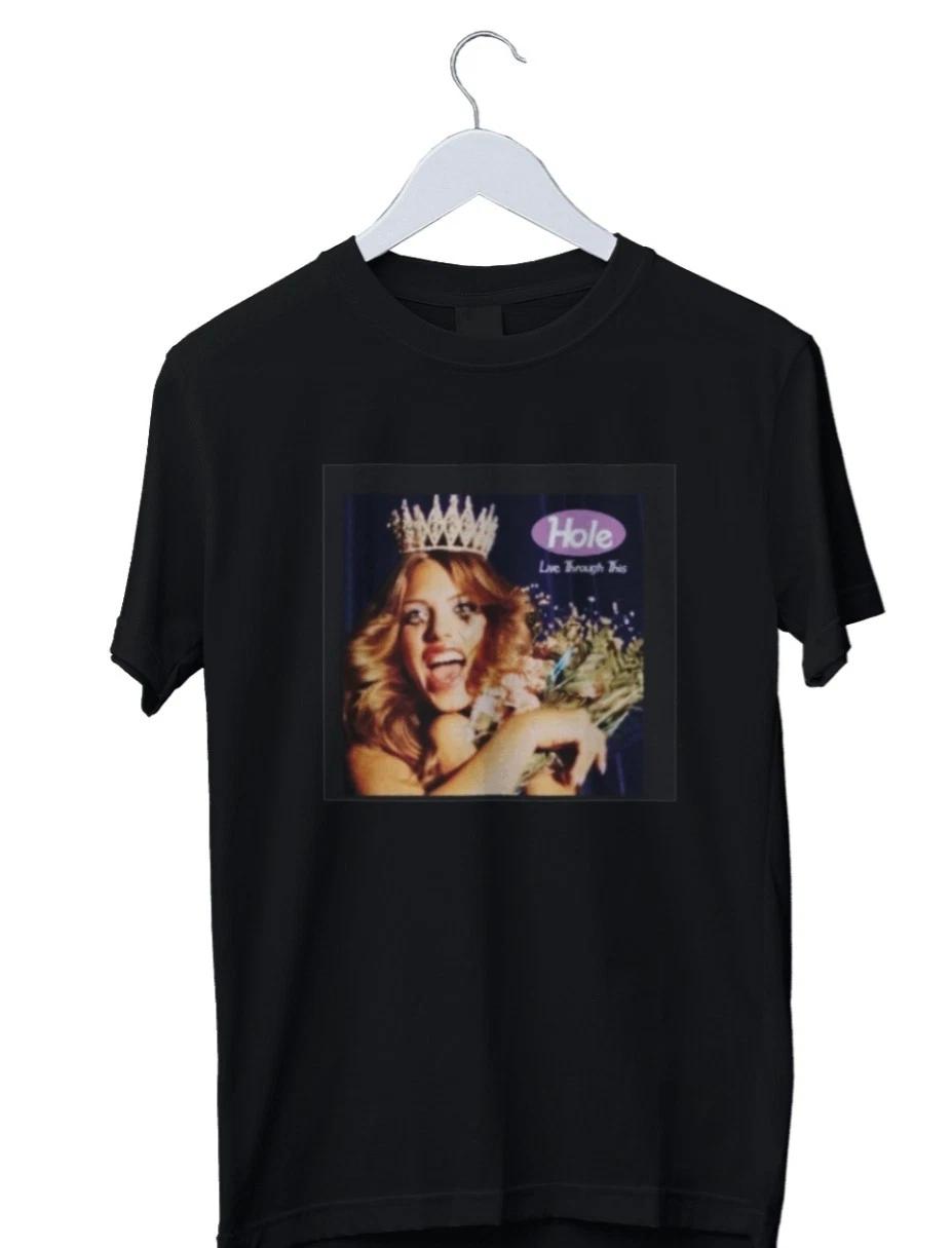 Men s and Women s T-shirts Hole Live Through Album Cover Courtney Love XXXXL