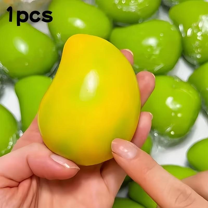 Squishy Mango Stress Ball Squeeze Toy, Color-Changing Mango Squishy Fidget Ball, Asmr Sensory Stress Relief Toy For Adult