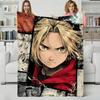 Anime F-Fullmetal Alchemist Throw Flannel Blanket Perfect for Sofa Office Bed Travel Sleep Read Relax Camping Four Season Use