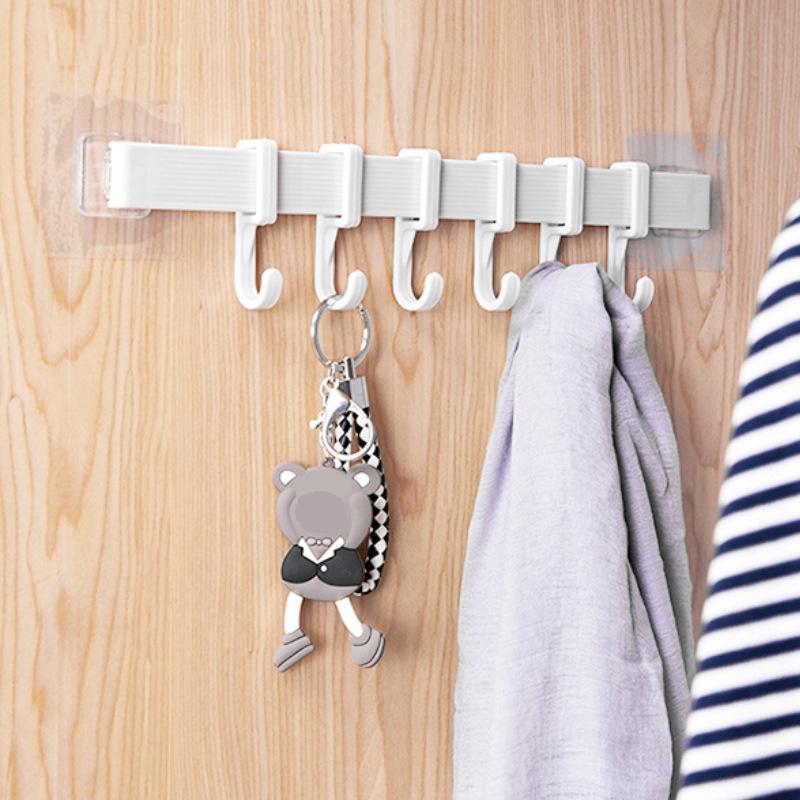 Kitchen Adjustable Hook Rack Double Suction Cup Towel Rack Hanging Shelves Hook Holder Lock Type Sucker Bathroom Accessories