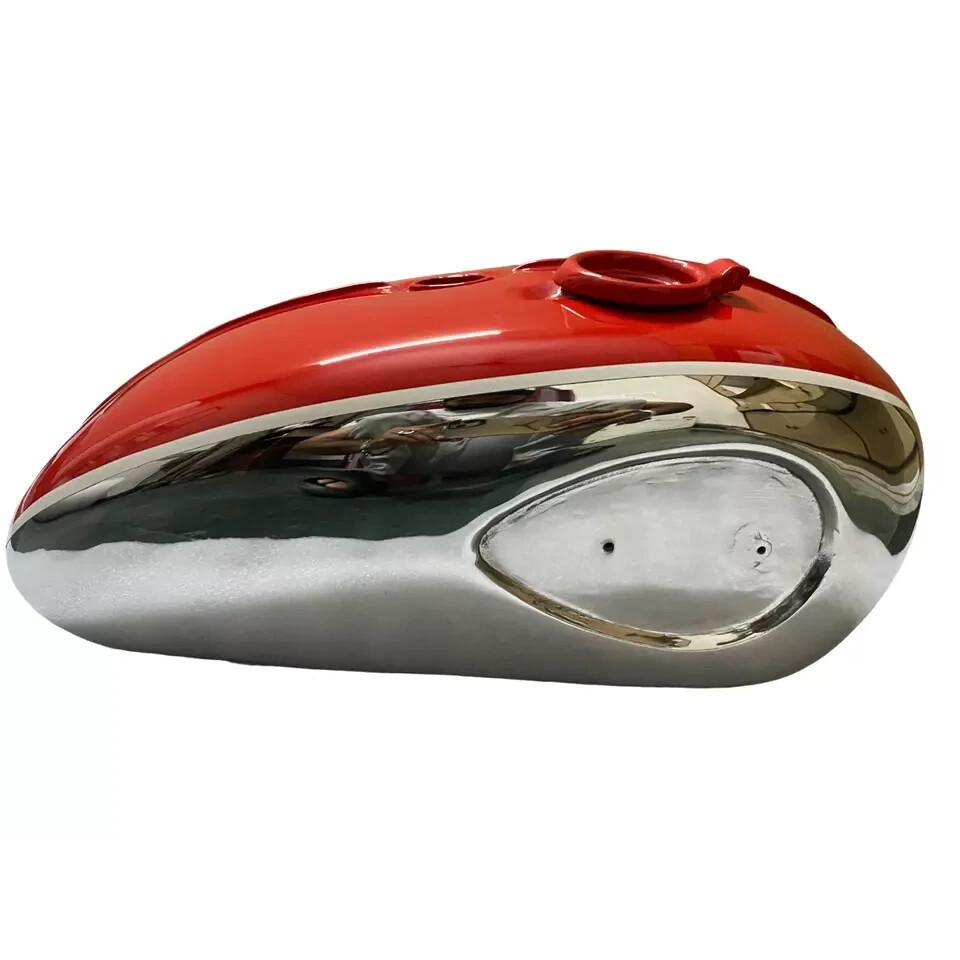 BSA A65 2 Gallon Red Painted Chrome Steel Fuel Petrol Tank 1968-69 US |Fit For